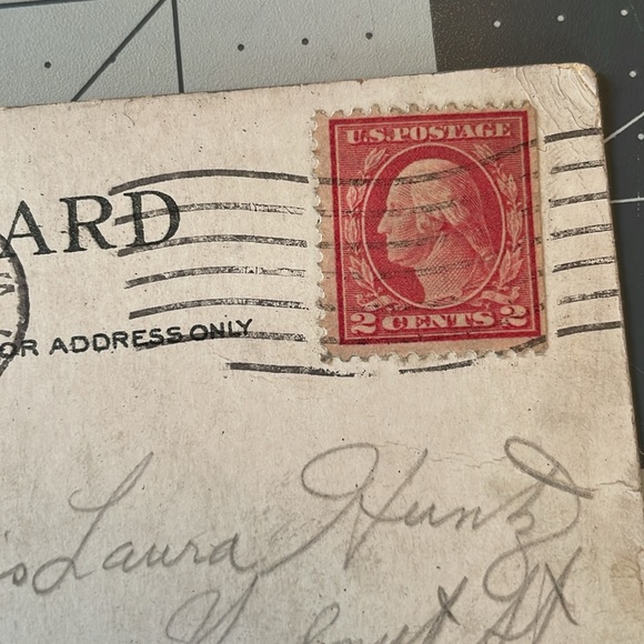 WWI (ca 1918) postcards (2) & 2 cent George Washington stamps (2) - Picture 11 of 11